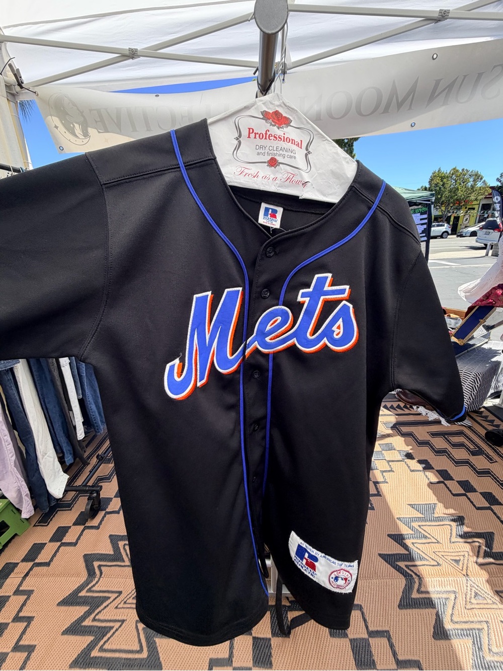 Vintage Russell Athletic NY Mets Mike Piazza #31 Black Jersey Youth 14/16